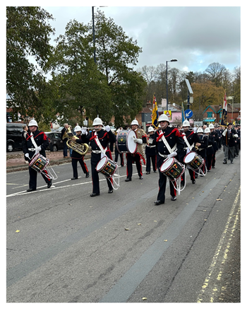 Horndean Band Marching for Remembrance Parade 2025