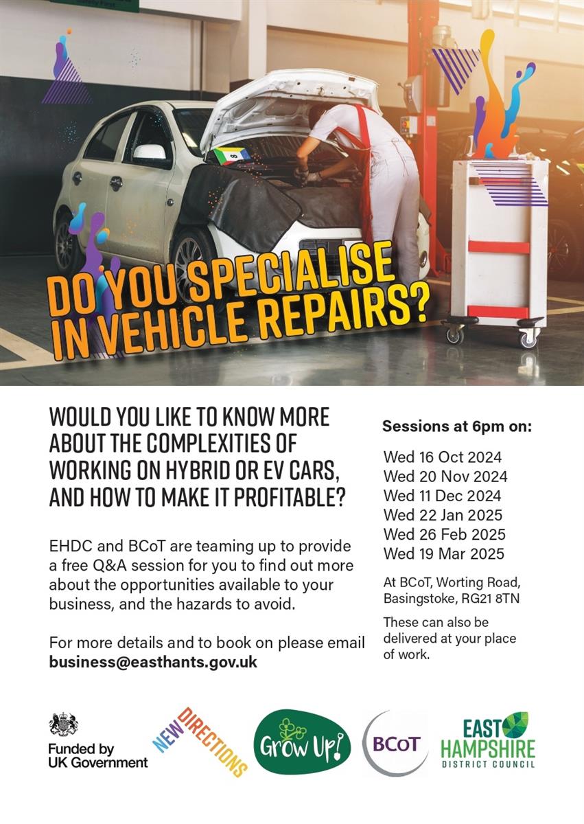 EHDC Vehicle Repairs Poster 