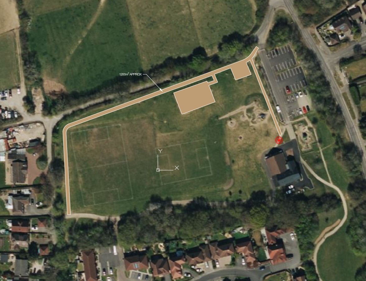 perimeter footpath Jubilee Play Area, Horndean